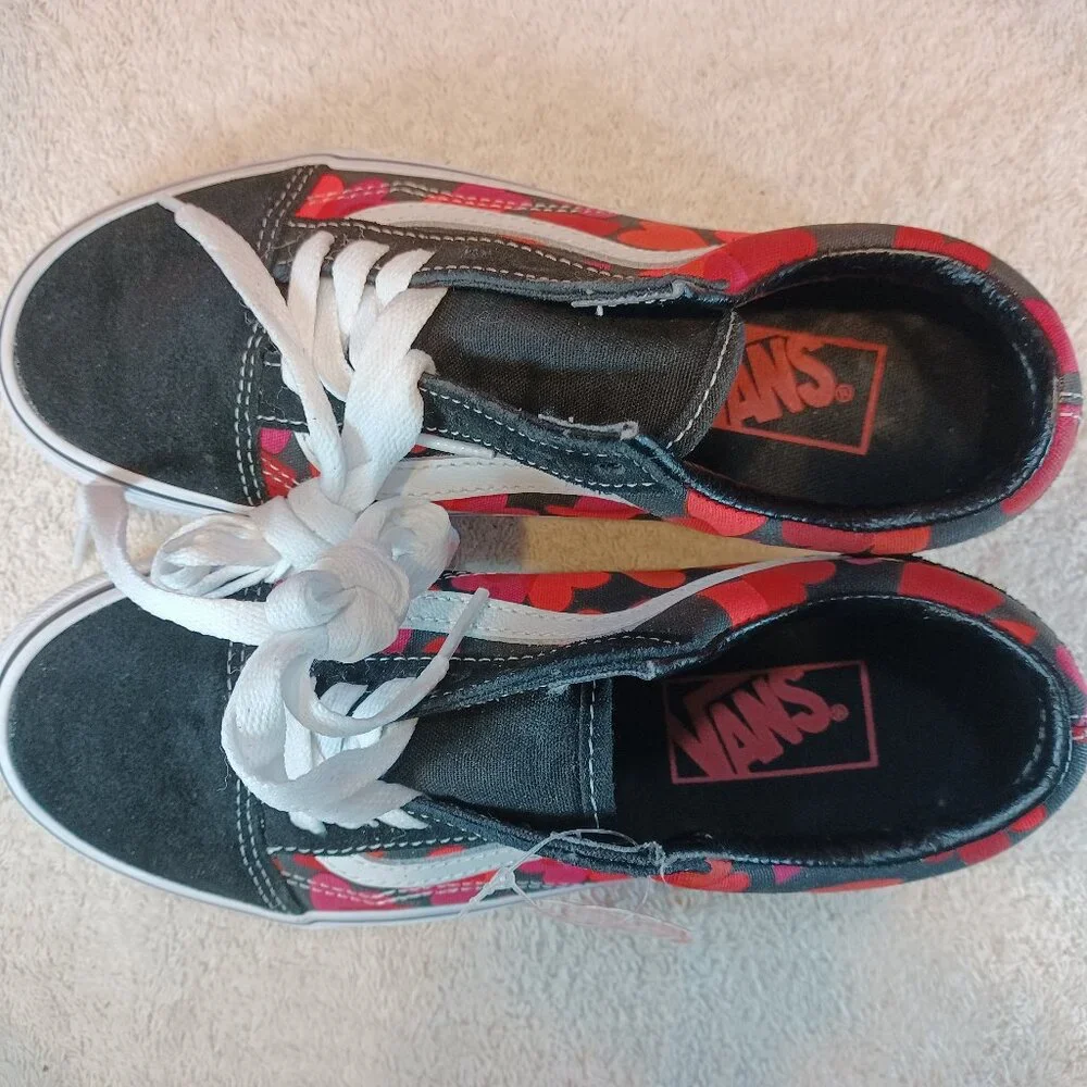 Vans Men's 4.5 Women's 6 Old Skool Valentines Hearts VN0A3WKT4RZ